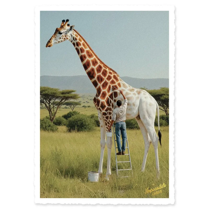 CHI-IC272 - chic.mic - Impossible Card Postkarte - giraffe painting