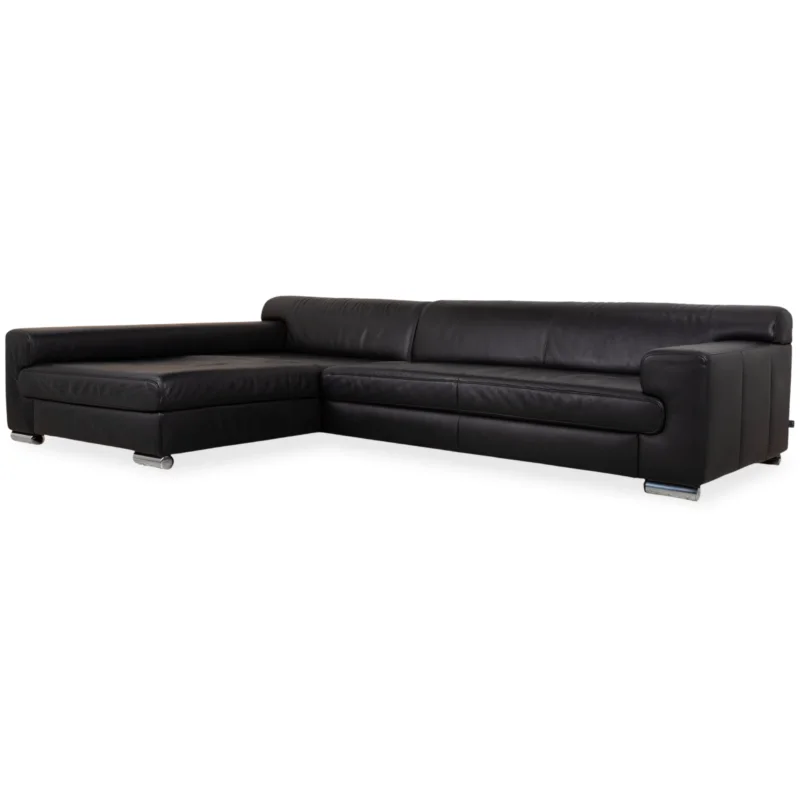 Ewald Schillig Loft Leder Ecksofa Schwarz Sofa Couch
