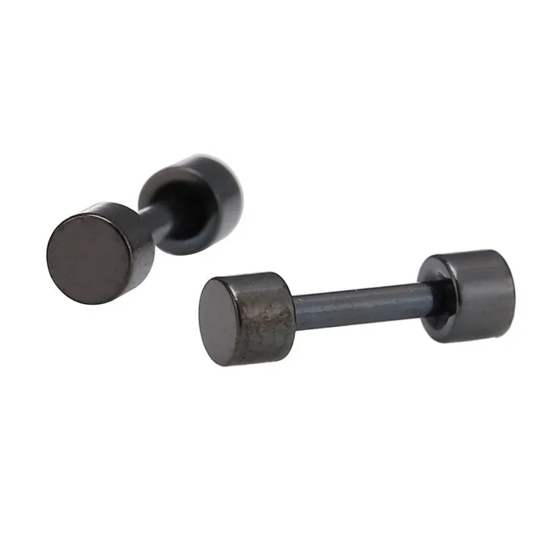 Fake Piercing Expander schwarz Ø 4 mm Edelstahl Schraubverschluss - chic - net.de