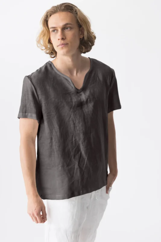 Tunique homme en lin Gris Plomb #colour_gris-plomb