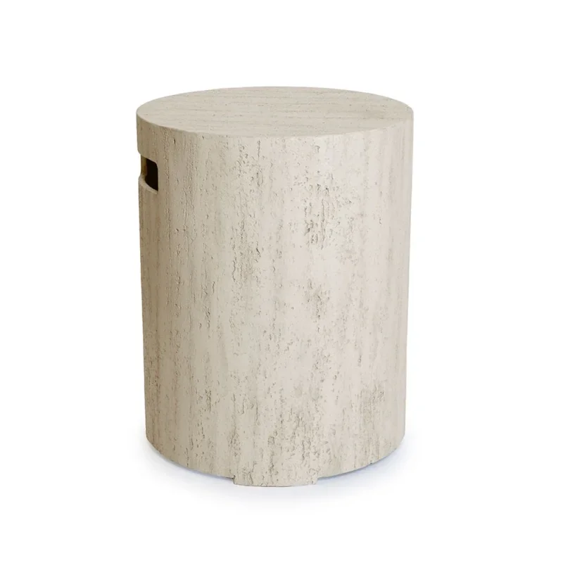 Enclosure Rund Travertin – Gasflaschenabdeckung
