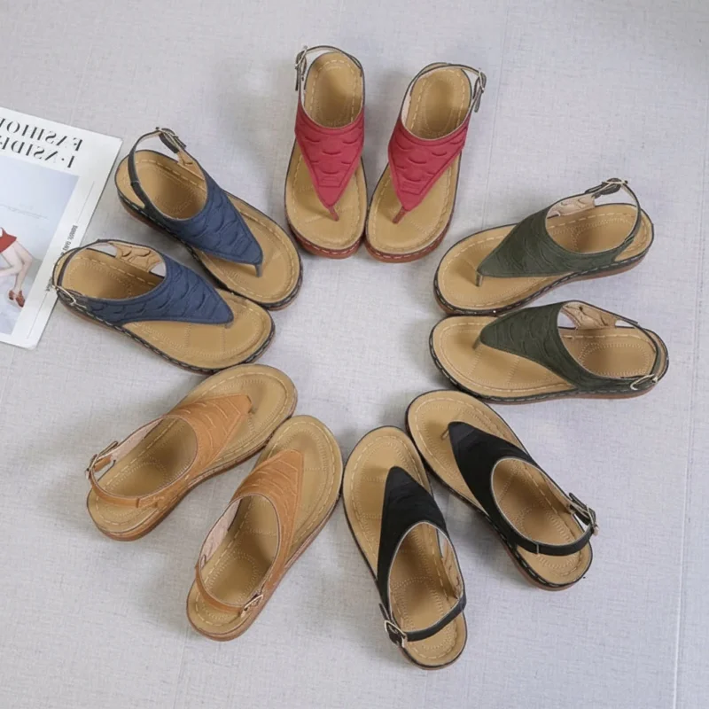 Bequeme offene Sandalen für Damen mit unterstützendem Fußbett