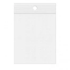 Grip Seal Bags with Hang hole 7.5x10cm PE 50 micron