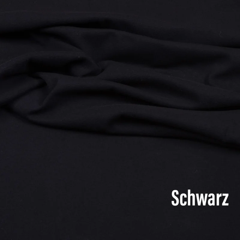 0,5 m Bündchen Rib Cuff Schwarz