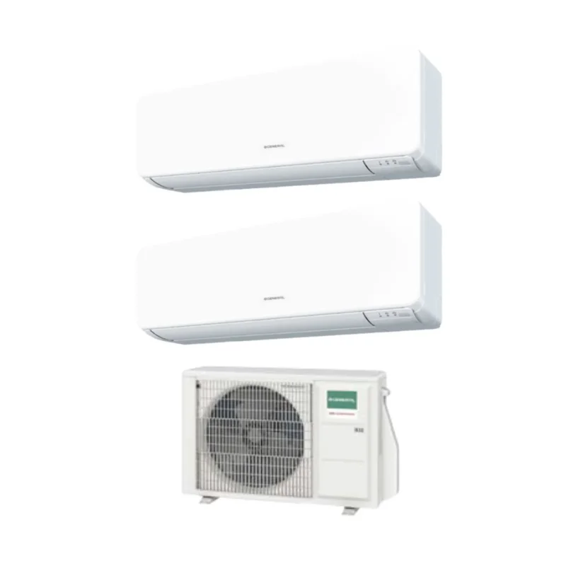 climatizzatore condizionatore general fujitsu dual split inverter serie kmtb 9_12 con aohg14kbta2 r 32 wi fi optional 9000_12000