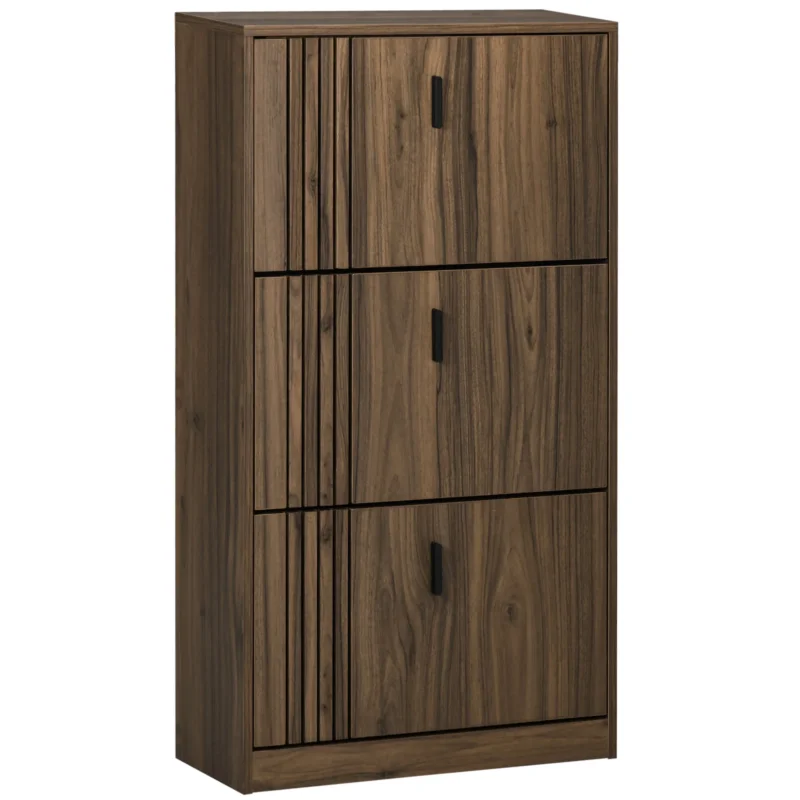easycomfort easycomfort mobile scarpiera a 3 livelli con ripiani regolabili per 18 paia max in truciolato 63x24x117 cm