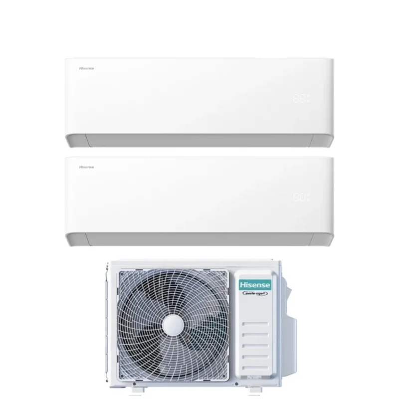 hisense condizionatore hisense dual split uni hb 79 con 2amw42u4rgc r 32 wi fi integrato