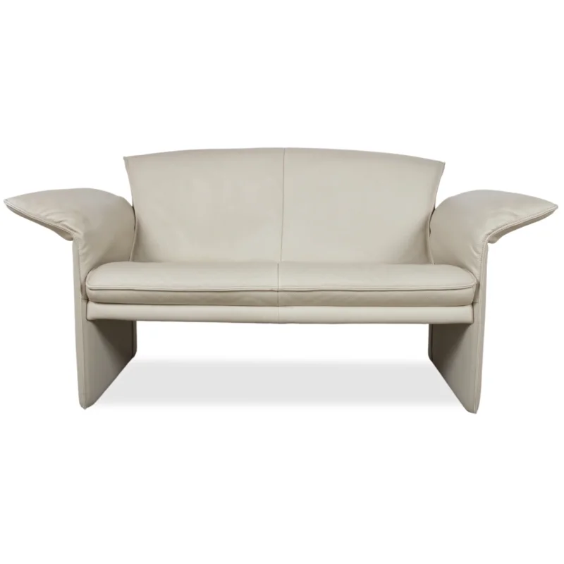 Jori JR 2700 Leder Zweisitzer Creme Beige Sofa Couch manuelle Funktion