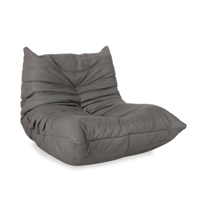Ligne Roset Togo Sessel Veganes Leder Grau Neubezug