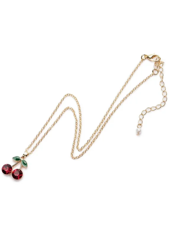 Love Vintage Cherry 50's Kette Rot