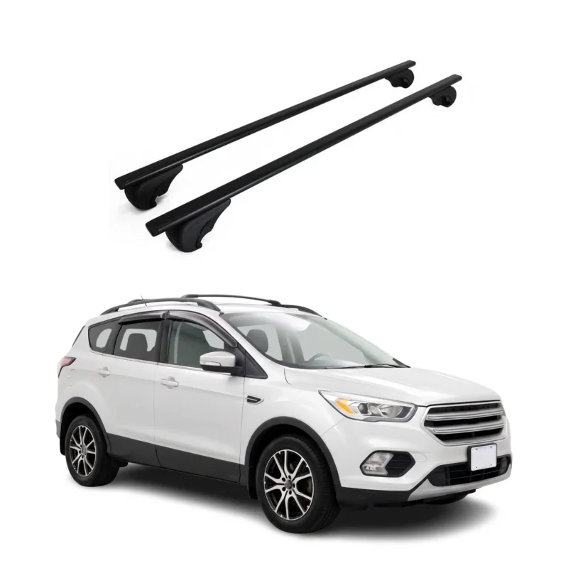 Dachträger Grundträger für Ford Kuga II 2012-2019 Stahl Schwarz 2tlg