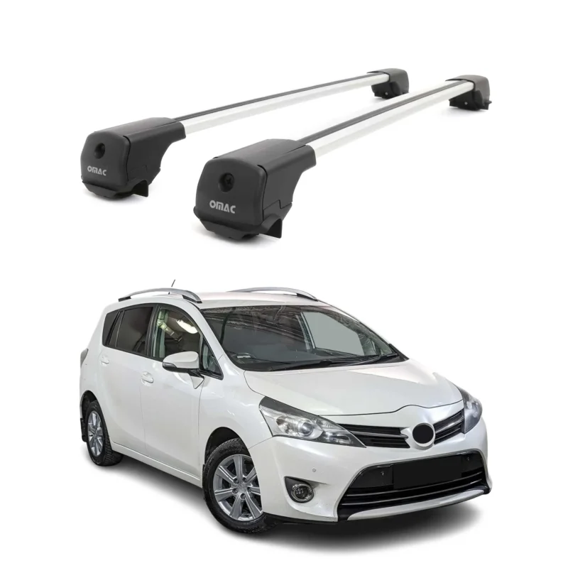 Dachträger Grundträger für Toyota Verso 2009-2018 Aluminium 75kg Grau 2tlg