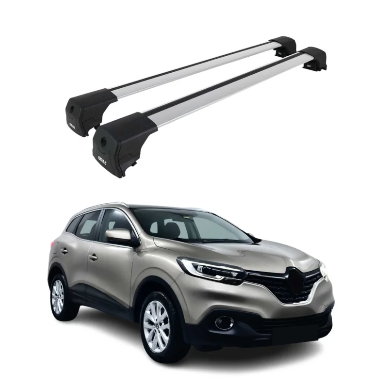 Dachträger Grundtäger für Renault Kadjar 2015-2022 75kg Aluminium Silber 2 tlg