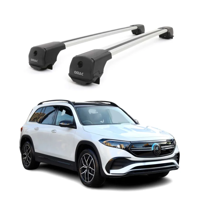 Dachträger Grundträger für Mercedes EQB X243 2022-2026 Aluminium 75kg Grau 2tlg