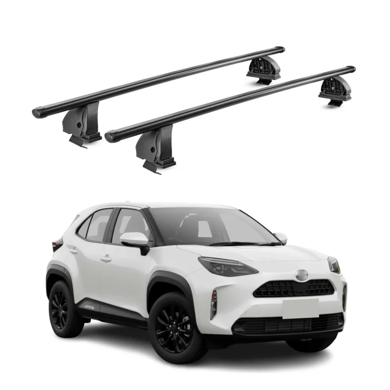 Stahl Dachträger für Toyota Yaris Cross 2021-2026 TÜV Abschließbar 2tlg Schwarz