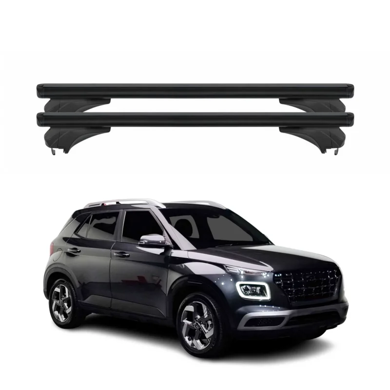 Menabo Dachträger Grundtäger für Hyundai Venue 2020-2026 Aluminium Schwarz 2 tlg