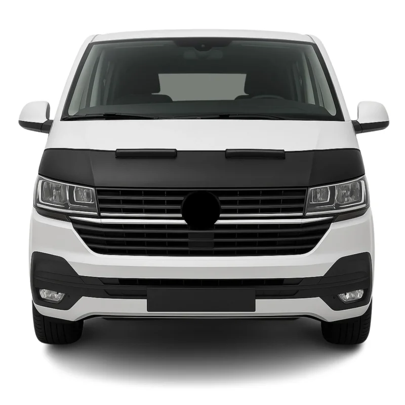 Haubenbra Steinschlagschutz Bonnet Bra für VW T6 T6.1 Transporter Schwarz Halb