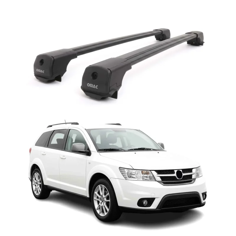 Dachträger Grundträger für Fiat Freemont 2011-2016 Aluminium 75kg Schwarz 2tlg
