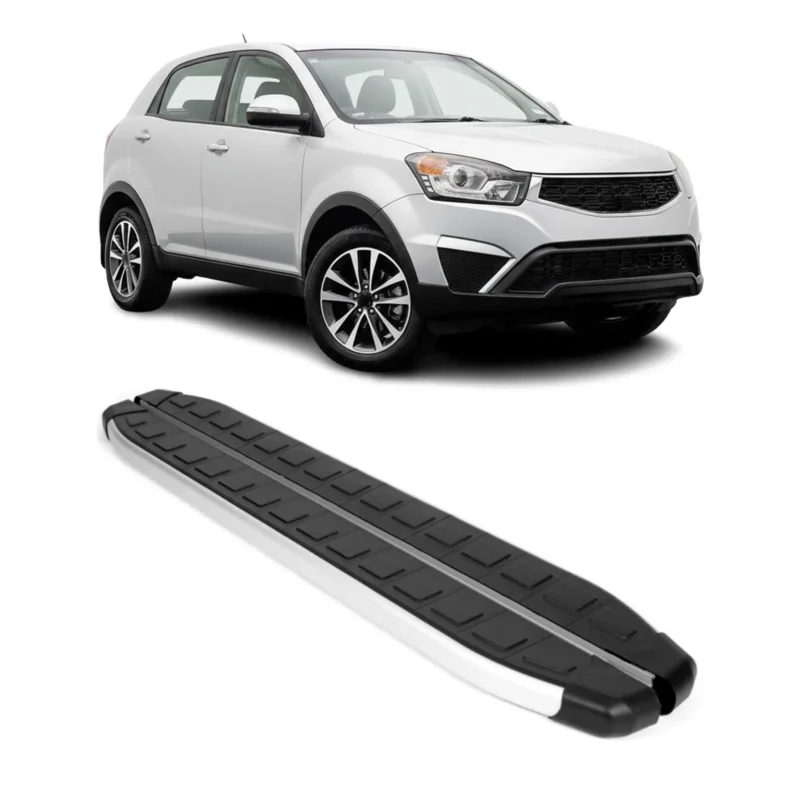 Seitenbretter Trittbretter für Ssangyong Korando III 2010-2019 Aluminium Schwarz