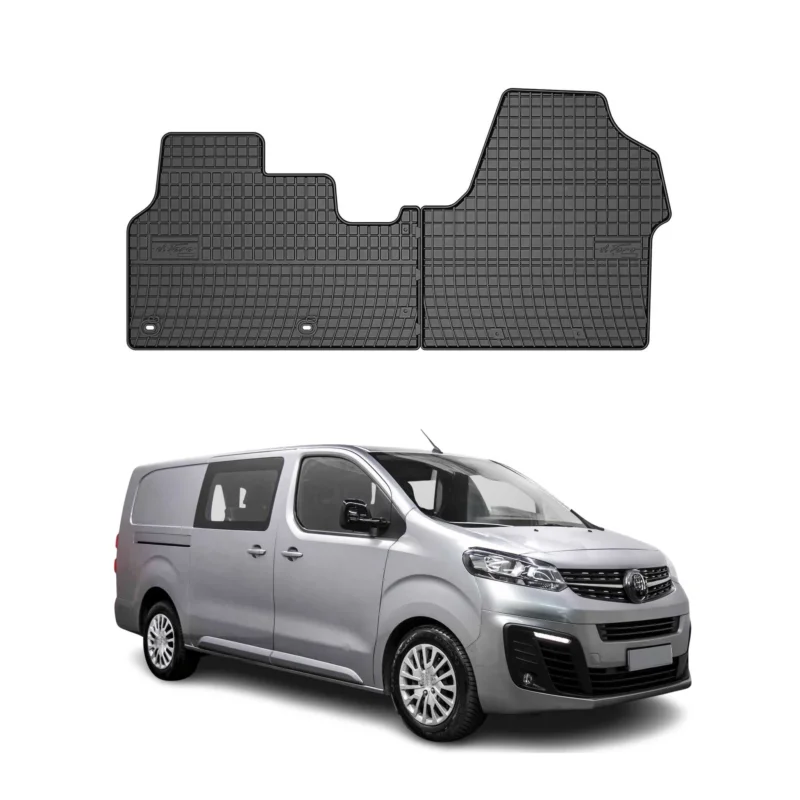 OMAC Gummi Fußmatten für Opel Vivaro C 2019-2026 Automatten Gummi TPE Schwarz 2x