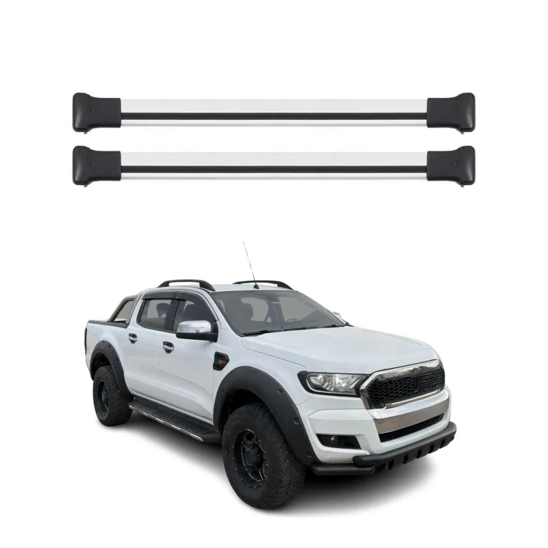 Dachträger Grundtäger für Ford Ranger 2011-2022 75kg Aluminium Silber 2 tlg