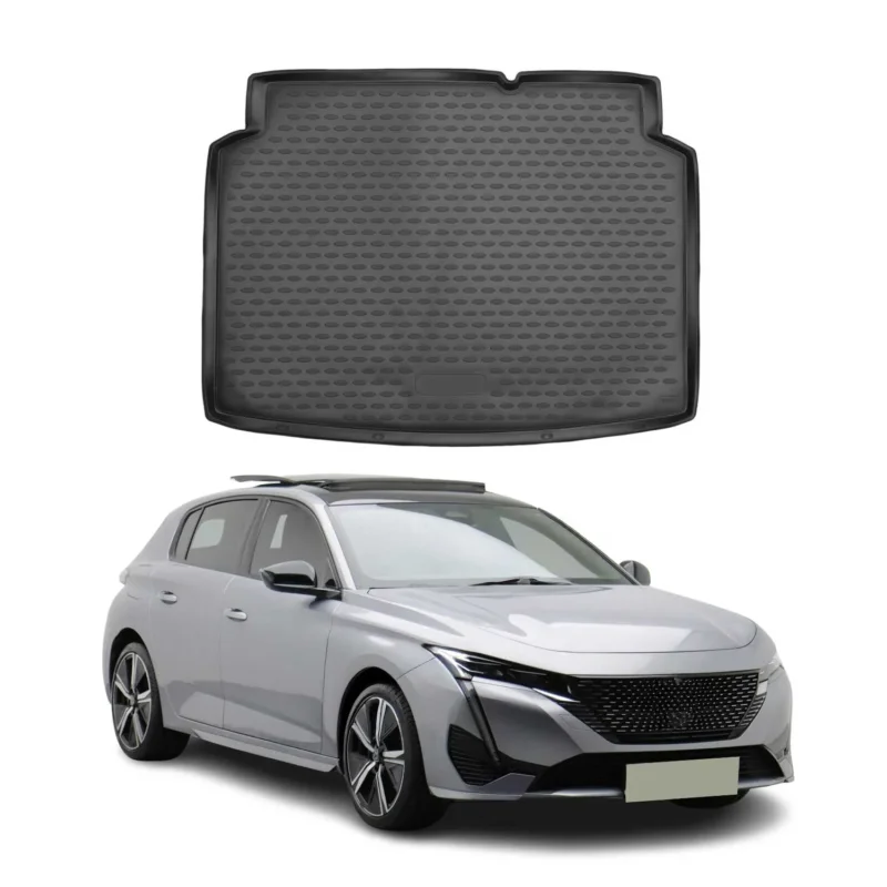 Kofferraummatte Kofferraumwanne für Peugeot 308 Schrägheck 2021-2026 Gummi TPE