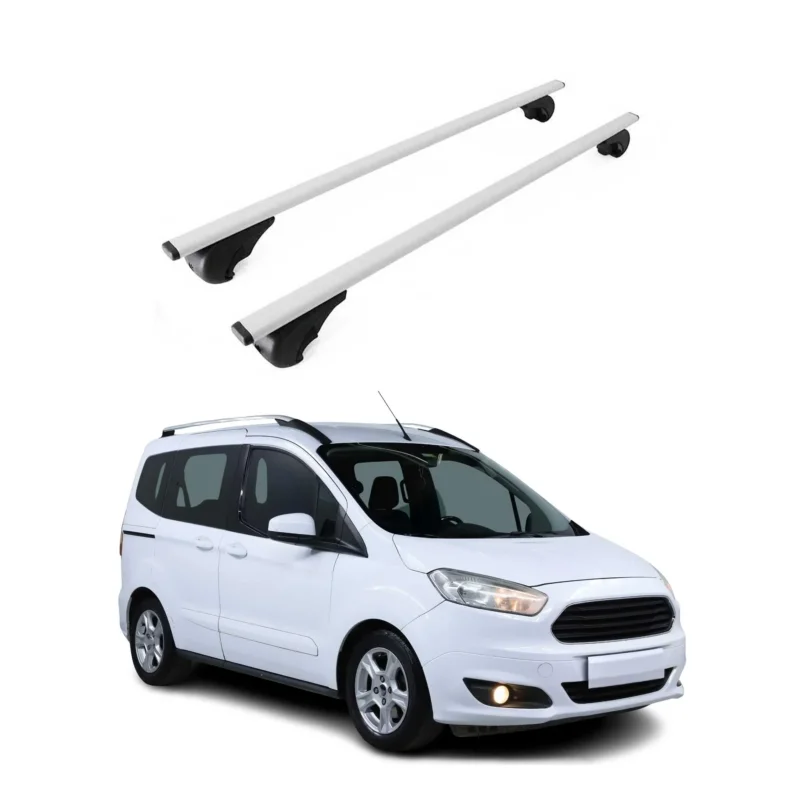 Dachträger Grundträger für Ford Transit Courier I 2014-2023 Stahl Silber 2tlg