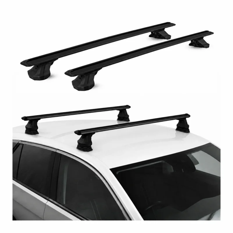 Dachträger für BMW 3er Touring (E91) 2005-2012 Aluminium 2 Stück TÜV Schwarz