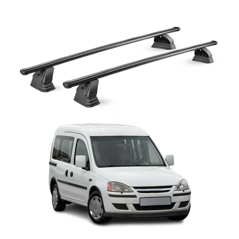 Stahl Dachträger für Opel Combo C 2001-2012 TÜV Abschließbar 75 kg 2tlg Schwarz
