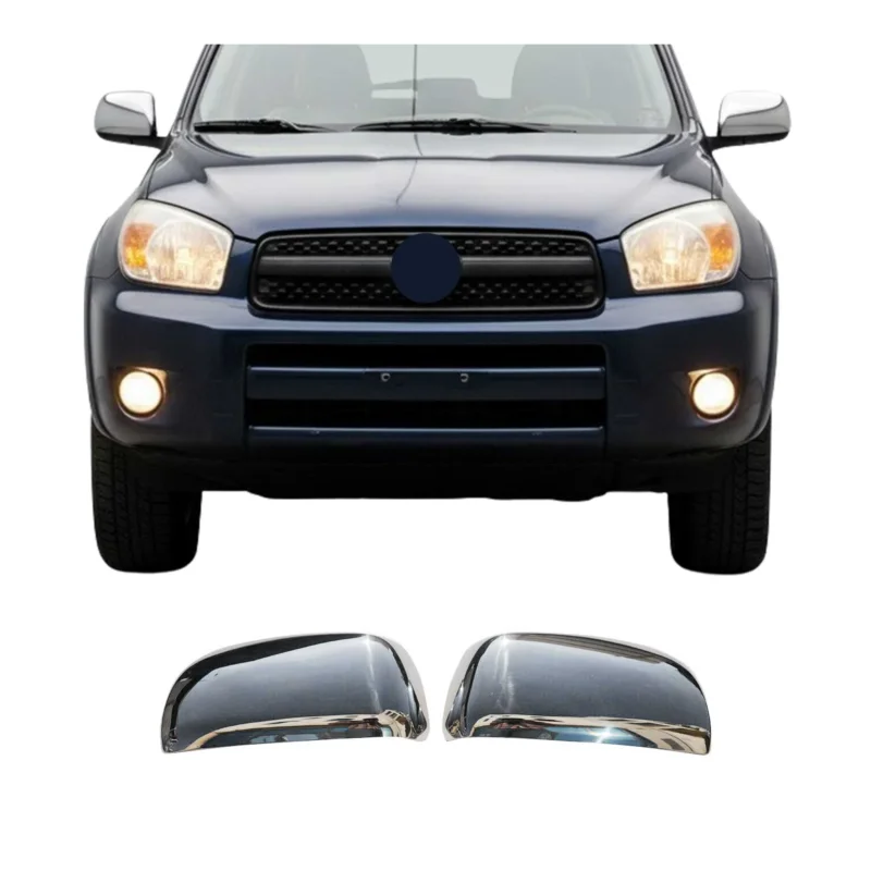 Spiegelkappen Spiegelabdeckung für Toyota RAV4 Edelstahl Chrom 2tlg