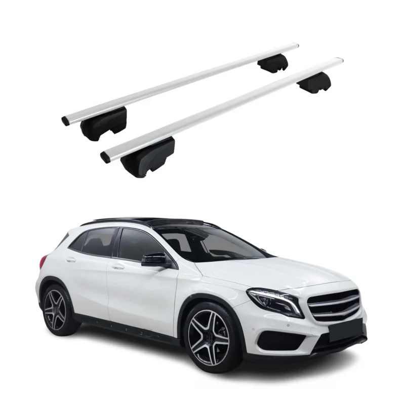 Dachträger Gepäckträger für Mercedes GLA X156 SUV 2014-2020 ABE Stahl Silber