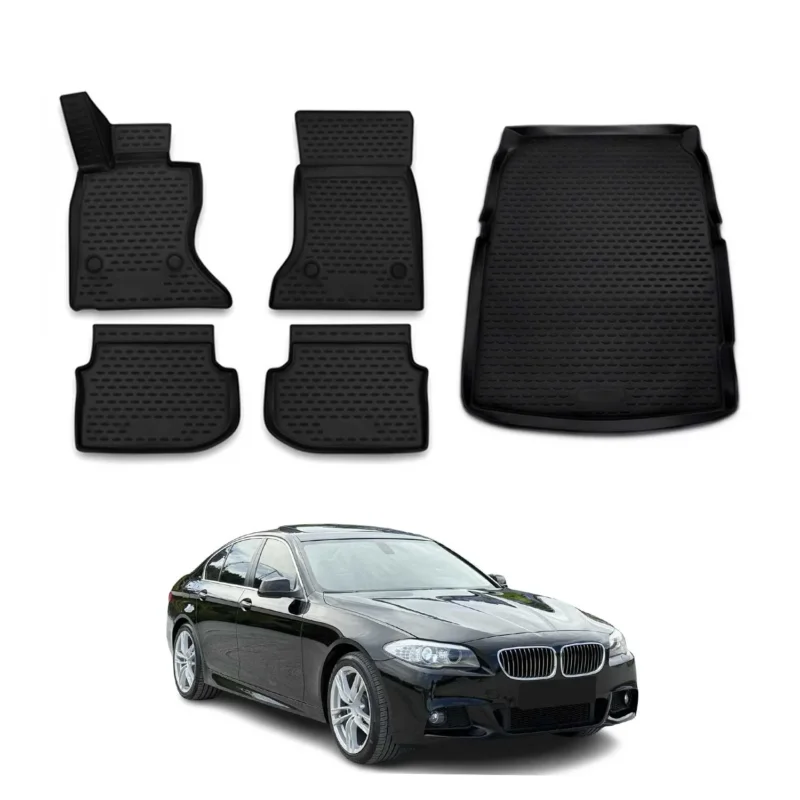 Fußmatten & Kofferraumwanne Set für BMW 5er F10 F11 2010-2013 Pre-FL 4WD Xdrive