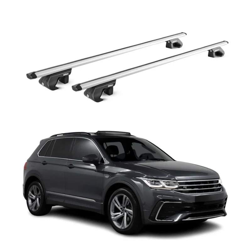 Dachträger Grundtäger für VW Tiguan 5N AD1 Allspace 2016-2024 90kg Alu ABE Grau