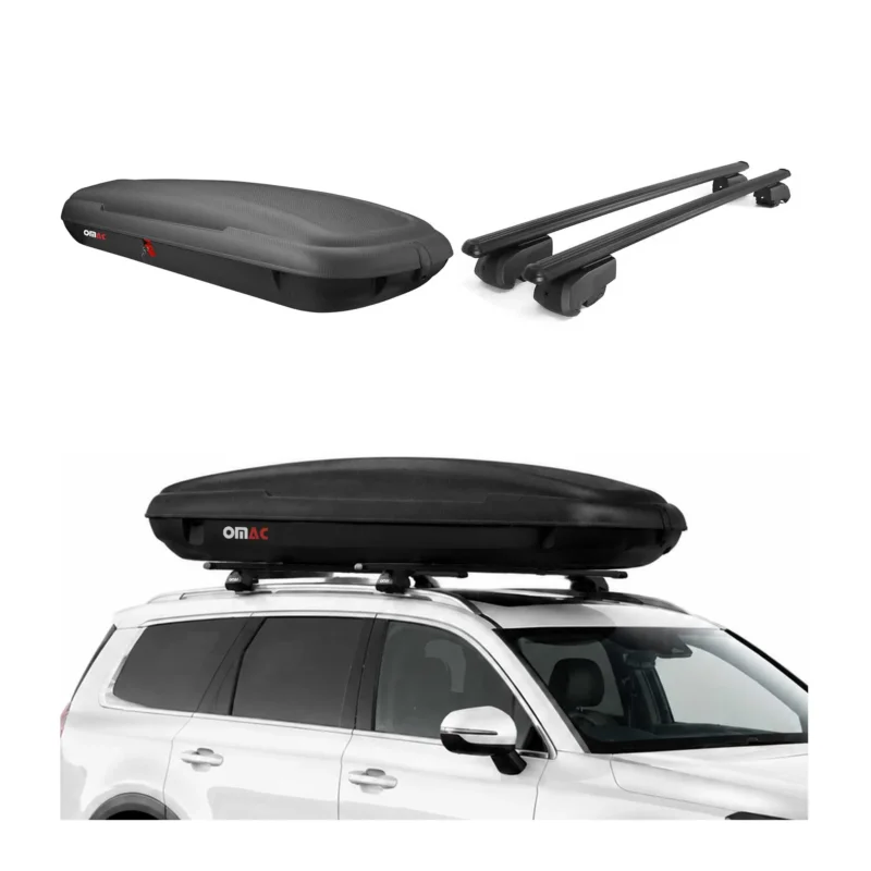 Carbonlook Dachbox 480L + Alu Dachträger BMW 5er Touring G31 2017-2023 Schwarz