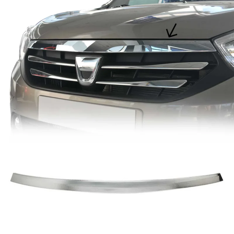 Kühlergrill Leiste Grillleisten für Dacia Dokker Express 2012-21 Edelstahl Chrom