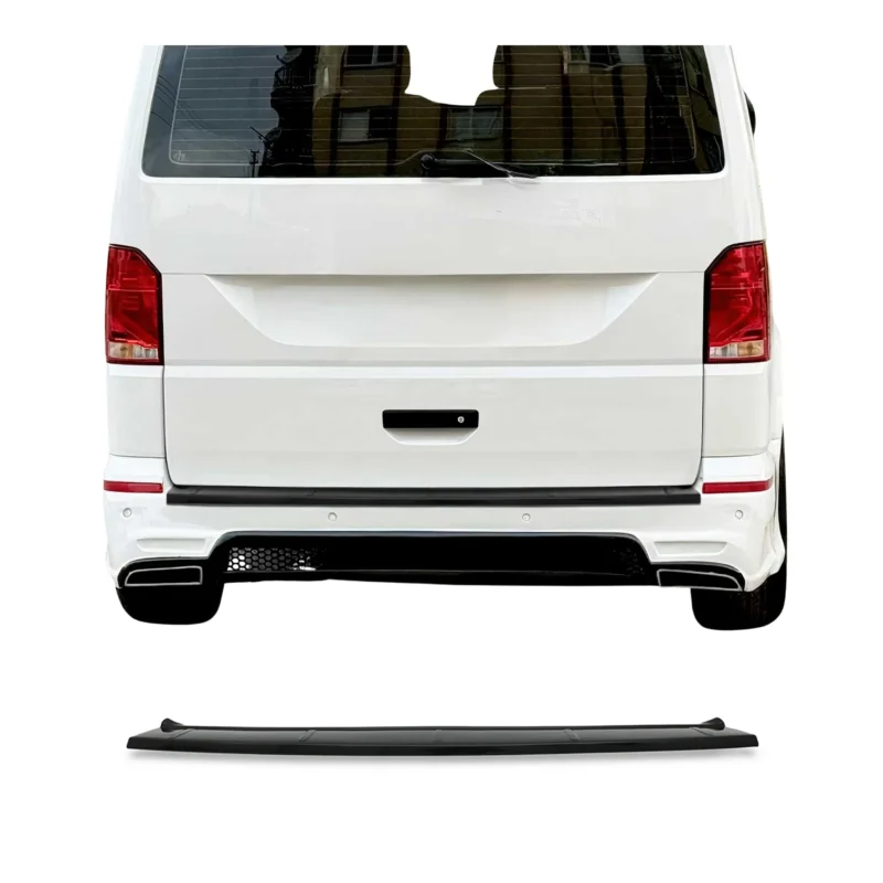 Ladekantenschutz für VW Transporter alle T6 2015-24 Heckklappe glänzend schwarz