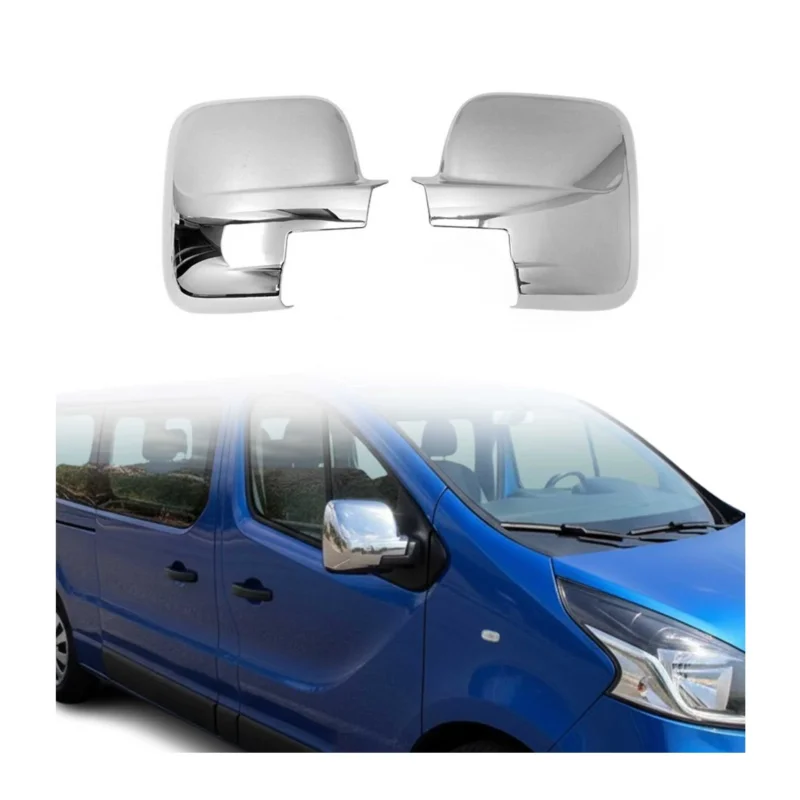 Spiegelkappen Spiegelabdeckung für Nissan NV300 2016-2024 Chrom ABS Silber 2tlg