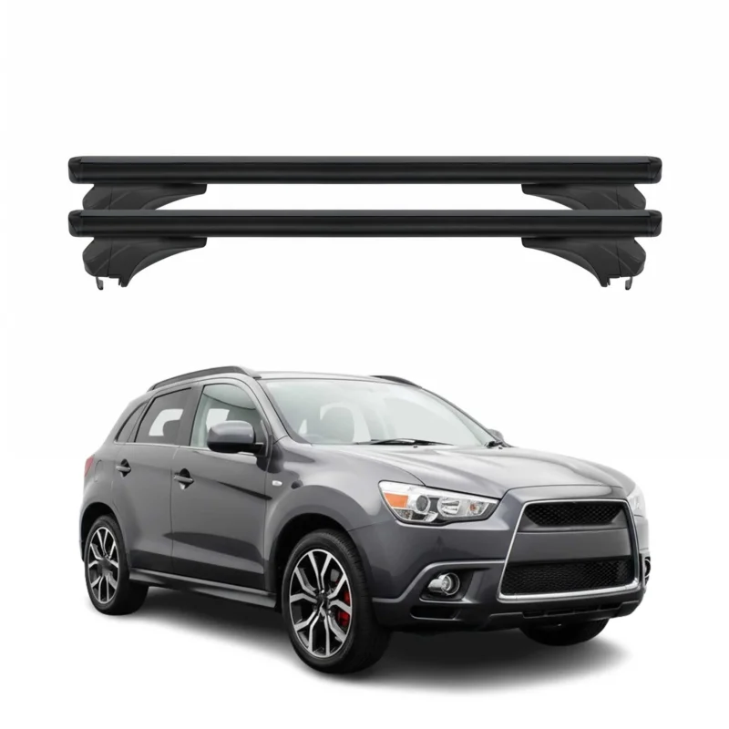 Menabo Dachträger für Mitsubishi Outlander Sport / RVR 2010-2023 Alu Schwarz 2x