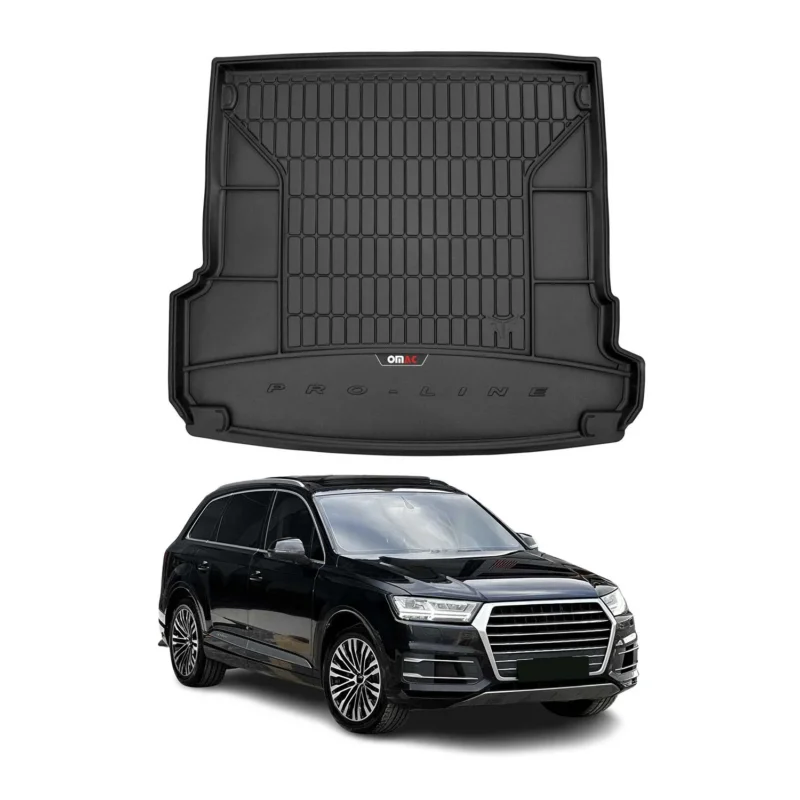 OMAC Gummi Kofferraumwanne für Audi Q7 4M 2015-2026 TPE Laderaumwanne Schwarz