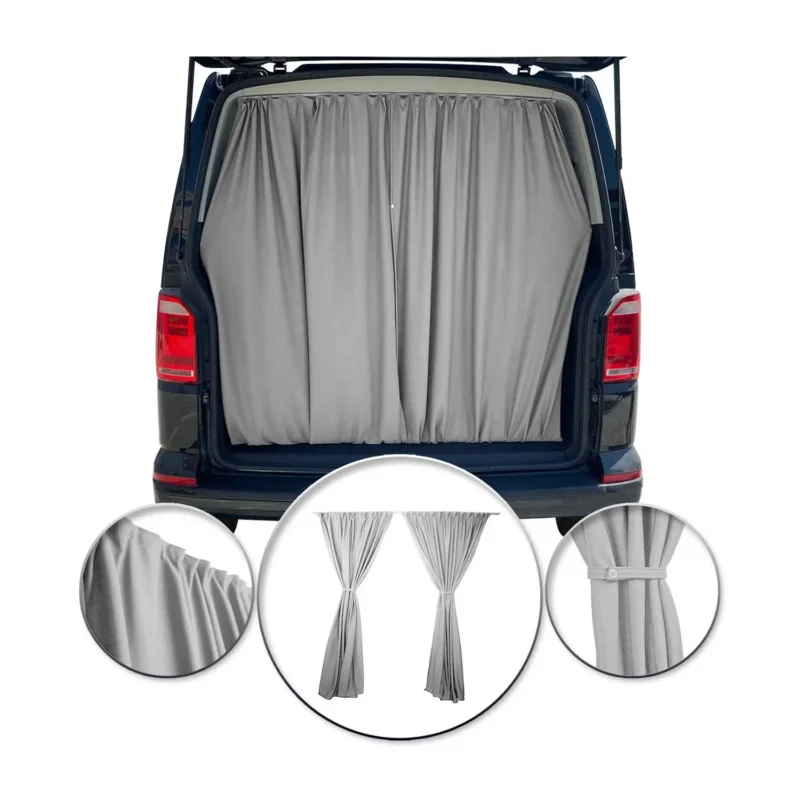 Maß Gardinen für Ford Transit Tourneo Custom L1 L2 Heckklappe Vorhänge Grau