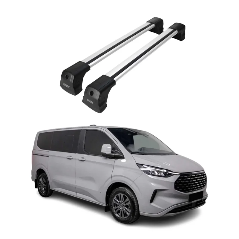 Dachträger für Ford Transit Custom / Tourneo Custom 2023-2026 75kg Alu Silber 2x