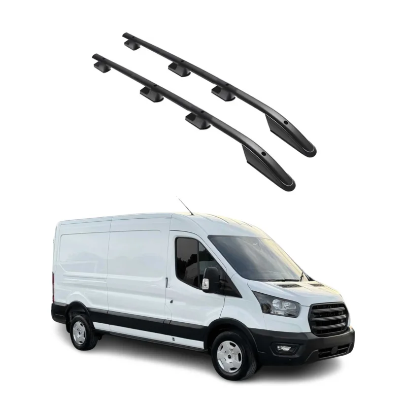 Alu Dachreling Querträger für Ford Transit 2015-2026 Extra L3 Langer Schwarz