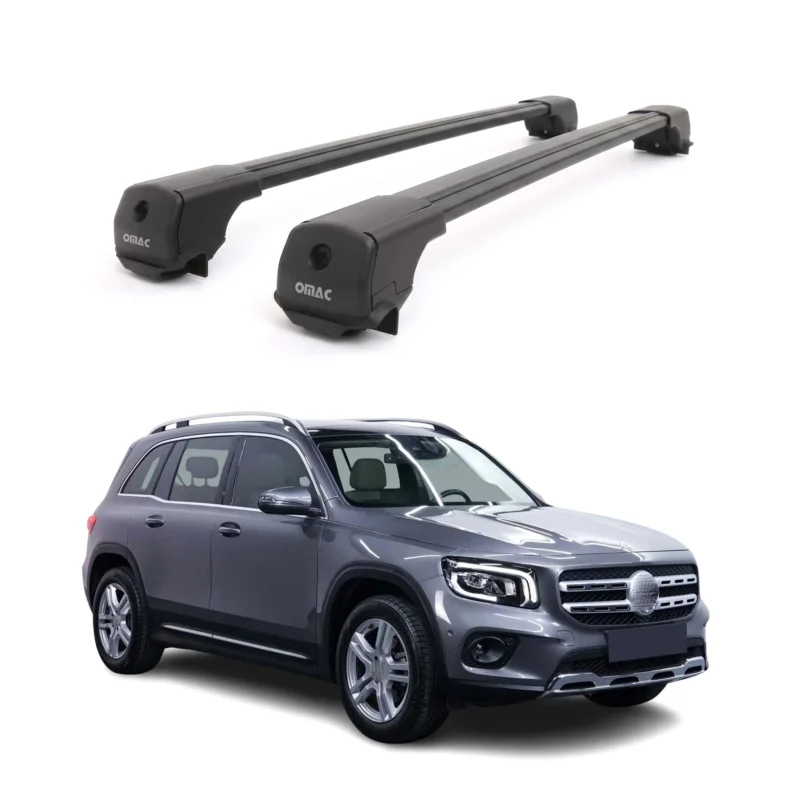 Dachträger Grundträger für Mercedes GLB X247 2019-2026 Aluminium 75kg Schwarz 2x