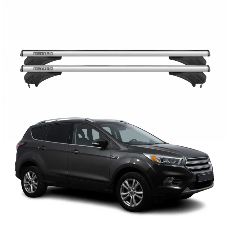 Menabo Dachträger Grundtäger für Ford Kuga II 2012-2019 Aluminium Silber 2x