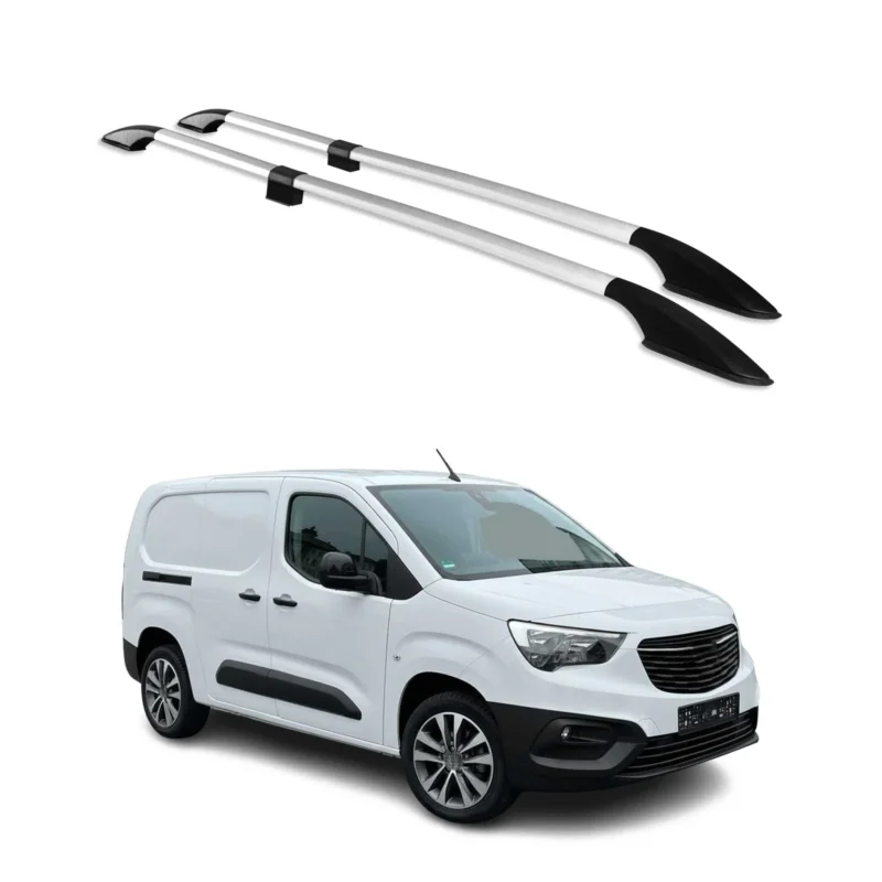Dachreling Dachgepäckträger für Opel Combo E 2019-2026 L2 Langer Alu Grau