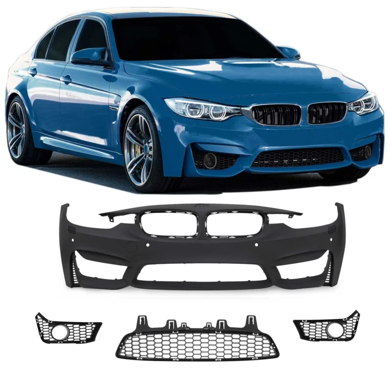JOM Stoßstange vorne für BMW F30 inkl. LCI 2011-2019 SRA + PDC Schwarz