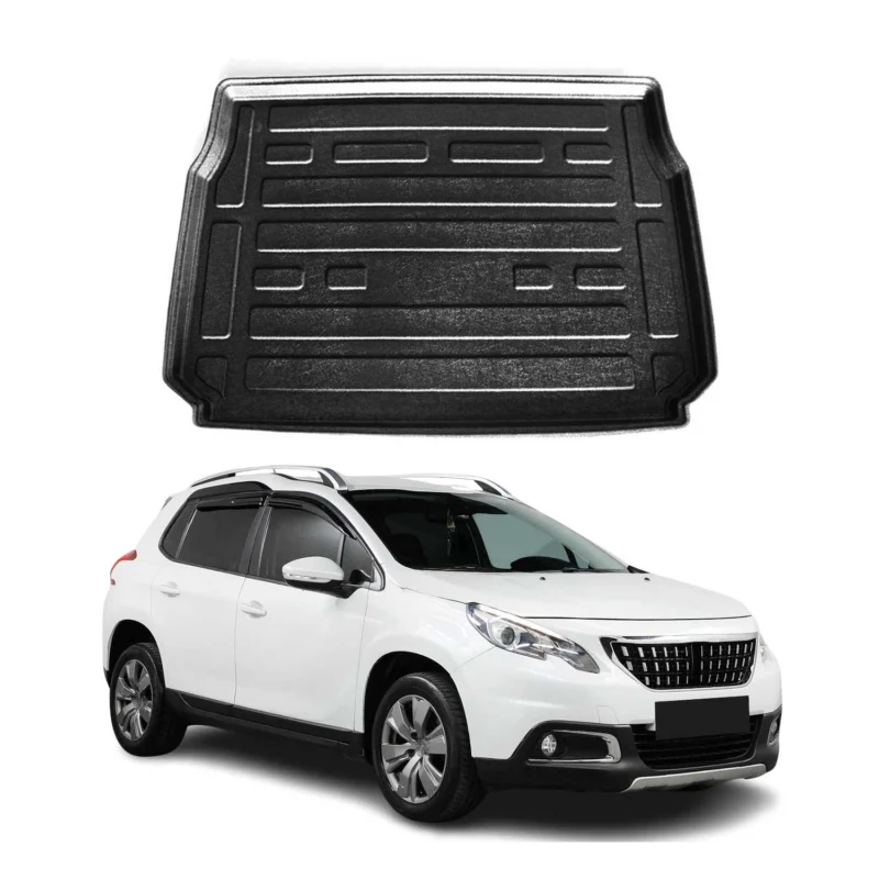 Kofferraumwanne Laderaumwanne für Peugeot 2008 2013-2019 Gummi TPE Schwarz
