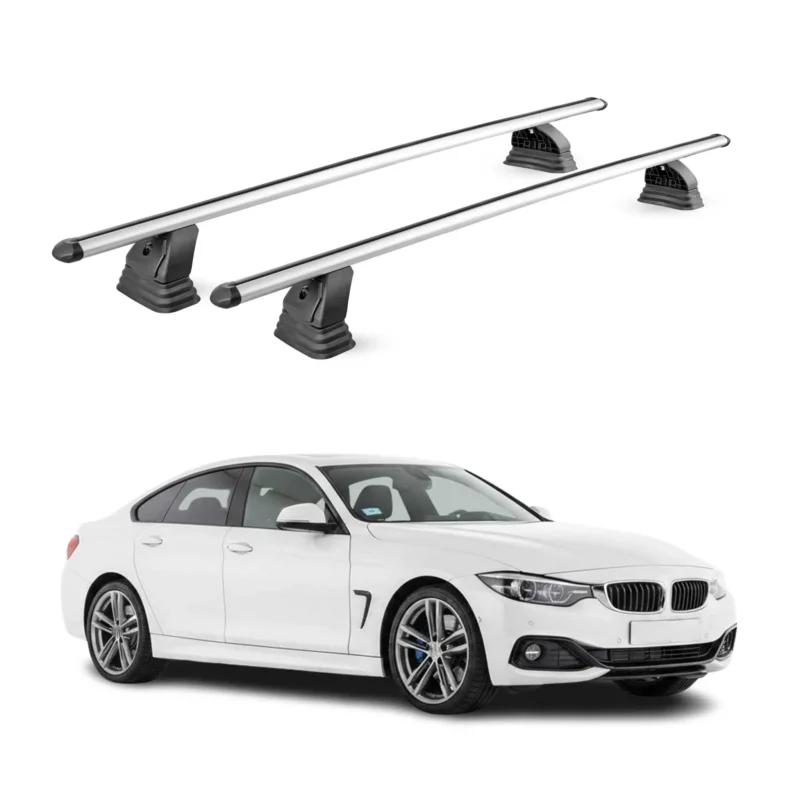 Alu Dachträger für Bmw 4er Gran Coupè F36 2014-2020 TÜV T-Nut 75 kg 2tlg Silber