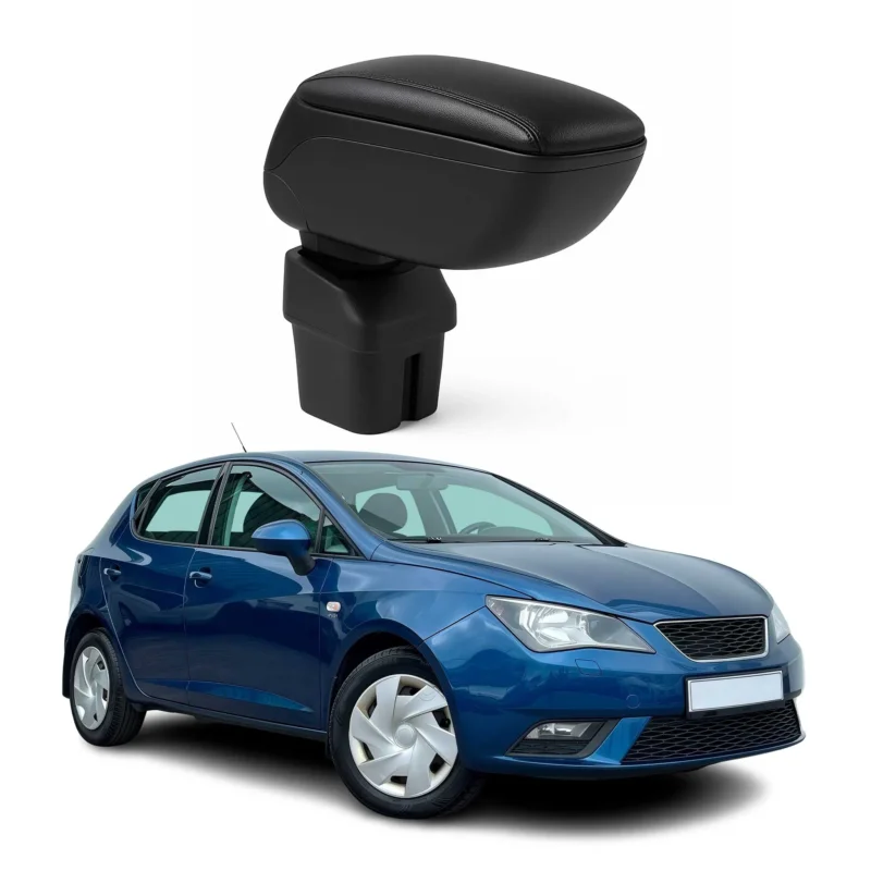 Mittelarmlehne Armlehne Mittelkonsole für Seat Ibiza 2008-17 mit adapter Schwarz