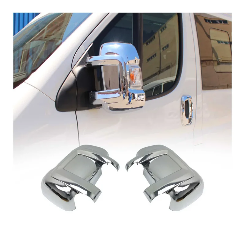 Spiegelkappen Spiegelabdeckung für Fiat Ducato 2006-2026 Chrom ABS Silber 2tlg